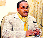 Dehradun District Magistrate BVRC Purshottam addresses mediapersons in Dehradun on Tuesday