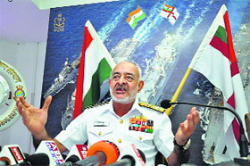 Admiral DK Joshi making a point. Many commanders speak eloquently about the traditional ideals of military virtue but few actually practise what they preach. Against this background, Admiral Joshi has indeed set a very high moral standard, which his peers and successors may find hard to emulate.