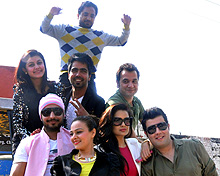The cast of Punjabi film Yaaran Da Katchup