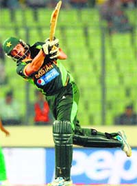 Afridis 59 off just 25 balls, studded with seven sixes and two fours, turned the game on its head