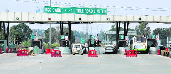 A toll plaza on the Chandigarh-Jalandhar road in Ropar. A file photo