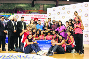 the Chhattisgarh women with the trophy after they dethroned Railways on Wednesday.