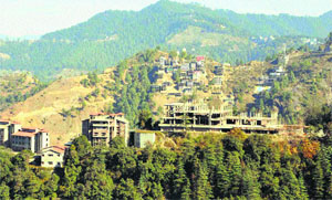 Deserted construction site of Walker Hospital in Shimla. 