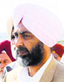 PPP president Manpreet Badal at the Golden Temple in Amritsar on Thirsday. tribune photo: Vishal Kumar