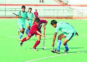 Sashastra Seema Bal (SSB), in red, beat Rajasthan 2-1 on Thursday
