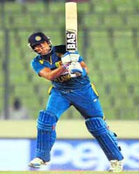 Angelo Mathews struck a match-winning 74 to see Lanka home against Bangladesh in the last league game on Thursday