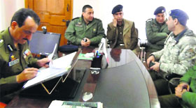 Ghulam Hassan Bhat takes charge as Deputy Inspector General of Police, north Kashmir, on Friday.