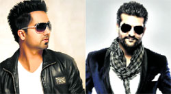 Hardy Sandhus goatee and Yuvraj Hans moustache give them an uber cool look