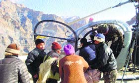 IAF rescues people from a Ladakh village