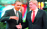 It was not the first time the two men  US President Barack Obama and Canadas PM Stephen Harper  had wagered beer over hockey  and not the first time Obama has lost