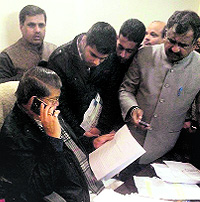 A delegation of NGO Making A Difference submits a memorandum to Chief Minister Harish Rawat in Dehradun on Sunday