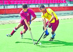 Mumbai Hockey Association Ltd. (in red) defeated Uttarakhand 4-0 in the hockey Nationals on Sunday