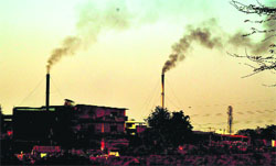 Residents want the Municipal Corporation to take action against industrial units spreading pollution in Ludhiana. A Tribune Photograph
