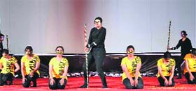 Clarion call: Students present a choreography on tiger conservation at the Adesh Institute of Medical Sciences and Research on Tuesday