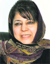 President of the Peoples Democratic Party Mehbooba Mufti.