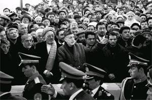 Afghan President Hamid Karzai at the funeral procession of Afghanistan Vice-President Mohammad Qasim Fahim in Kabul on Tuesday. An Indian delegation, led by Vice-President Hamid Ansari, attended the funeral. Ansari and Karzai also discussed the situation in the war-torn nation
