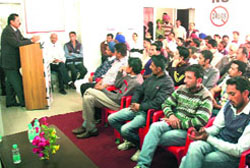 Health Department officials conduct a district level de-addiction awareness workshop at the Civil Hospital in Bathinda on Wednesday