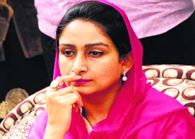 Harsimrat Kaur in Bathinda on Wednesday