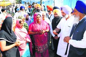 SAD candidate Deepinder Singh Dhillon campaigns near Rajpura on Wednesday