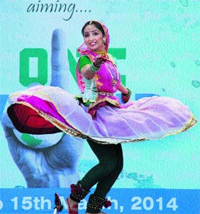 The right move: A student performs at a cultural function during the third day of One World Programme at the LPU near Jalandhar on Thursday