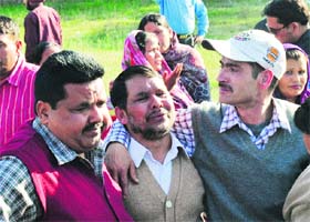 The grieving girls father in Jalandhar on Thursday