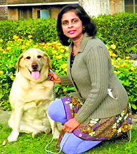 Dr Neeta with her pet sunny boy