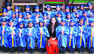 Students take part in a graduation ceremony at St. Soldier’s School in Panchkula on Saturday.
