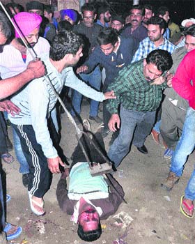 A man injured after a fight between the two groups led by ex-councillors at Model House in Jalandhar