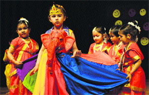 students of Eurokids at their annual day function in Chandigarh.