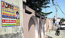 Walls of houses in Kapurthala defaced with a poster of Shiromani Akali Dal leaders from Khadoor Sahib, including Ranjit Singh Brahmpura