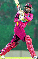 Chris Gayle scored a half-century against England in the warm up game on Tuesday