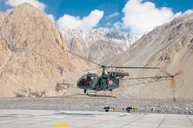 A Cheetah helicopter of the Siachen Pioneers during operations in Ladakh