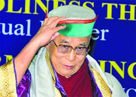 The Dalai Lama in Shimla on Wednesday