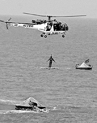 India Coast Guard in action during Search and Rescue Exercise-2014 in the Arabian Sea off the Mumbai coast on Thursday