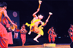 Artistes perform during a three-day festival at the Plaza in Sector 17, Chandigarh, on Friday