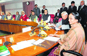 Speaker Meira Kumar presides over an all-party meeting. Leadership requires will, intellect, vision and temperament