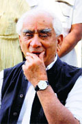 BJP leader Jaswant Singh at his farmhouse in Jodhpur on Sunday