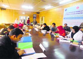 Doctors at the three-day immunisation workshop at Government Medical College in Srinagar