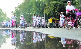 People from all age groups are taking to cycling to stay fit