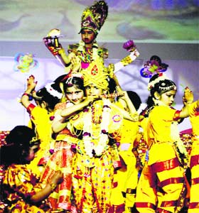 Students of ABC Montessori School perform during the annual function in Ludhiana