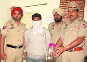 The accused in police custody in Ludhiana