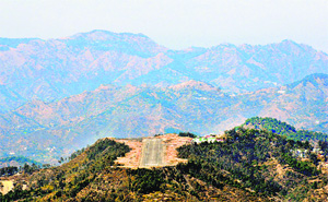 A view of Rampuri-Keonthal from the Jubbarhatti airport in Shimla.