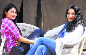 On a mission: (L-R) Neeru Bajwa and Nisha Pahuja