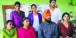 Students discuss the importance of voting at Panjab University