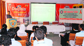 A camp on HIV/AIDS awareness under way at the Dolphin institute in Dehradun on Friday.