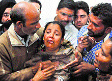 The grieving sisters of Tarsem Kumar, the driver who was kidnapped and killed by the terrorists in Kathua on Friday