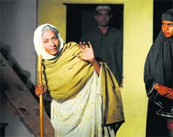 Artistes enact a scene from a play, "Jis Lahore Nai Vekhya, Oh Jameya E Nahin" at the Punjabi Bhawan.