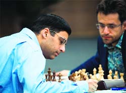 V Anand is all set to pip Levon Aronian (right) and earn a shot at the world title.