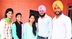 (From left) Shilpa, Sandhya, Sarita Rawat, Harpreet Singh and Balwinder Singh.