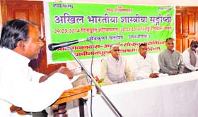 Academicians dwell on various aspects of Sanskrit language at the All India Sanskrit Forum held at Bhagwan Das Adarsh Sanskrit Mahavidyalaya in Haridwar on Saturday